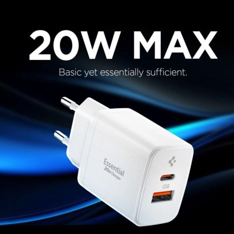 Ładowarka sieciowa Spigen Essential EE202EU 20W - biała Spigen