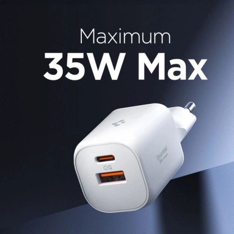 Ładowarka sieciowa Spigen Essential EE352EU USB-C / USB-A 35W - biała Spigen
