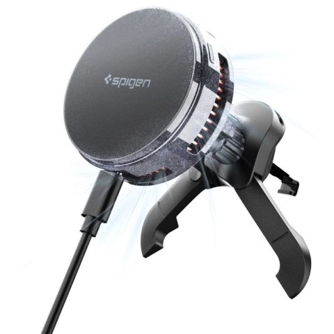 Uchwyt Samochodowy Spigen Essential EV25MFAQ Magnetic MagSafe na kratkę nawiewu - czarny Spigen