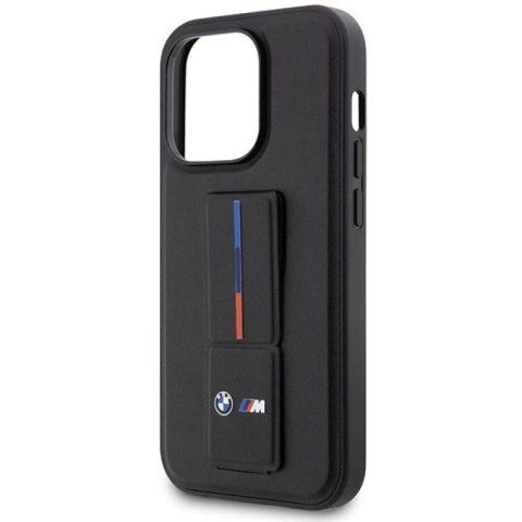 Etui BMW Grip Stand Hot Stamp iPhone 14 Pro - czarne BMW