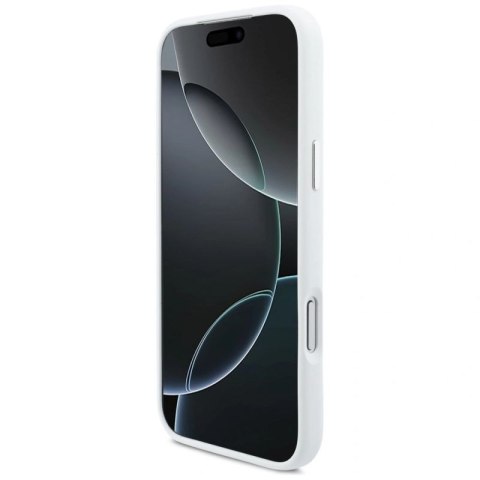 Etui BMW M Silicon Horizontal Line MagSafe na iPhone 17 Pro Max- białe BMW