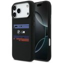 Etui BMW M Silicon Horizontal Line MagSafe na iPhone 17 Pro Max - czarne BMW
