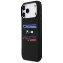 Etui BMW M Silicon Horizontal Line MagSafe na iPhone 17 Pro Max - czarne BMW