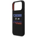 Etui BMW M Silicon Horizontal Line MagSafe na iPhone 17 Pro Max - czarne BMW