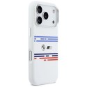Etui BMW M Silicon Horizontal Line MagSafe na iPhone 17 Pro- białe BMW