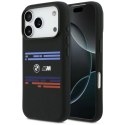 Etui BMW M Silicon Horizontal Line MagSafe na iPhone 17 Pro - czarne BMW