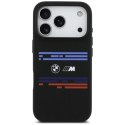 Etui BMW M Silicon Horizontal Line MagSafe na iPhone 17 Pro - czarne BMW