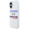 Etui BMW M Silicon Horizontal Line MagSafe na iPhone 17- białe BMW