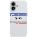 Etui BMW M Silicon Horizontal Line MagSafe na iPhone 17- białe BMW