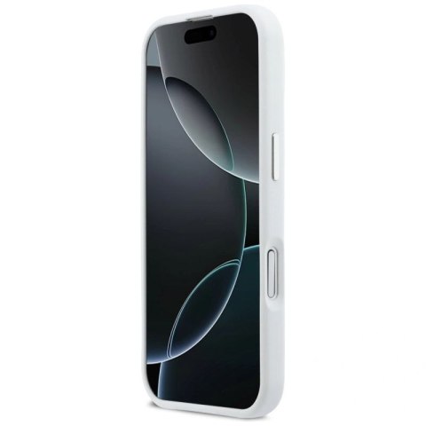 Etui BMW M Silicon Horizontal Line MagSafe na iPhone 17- białe BMW