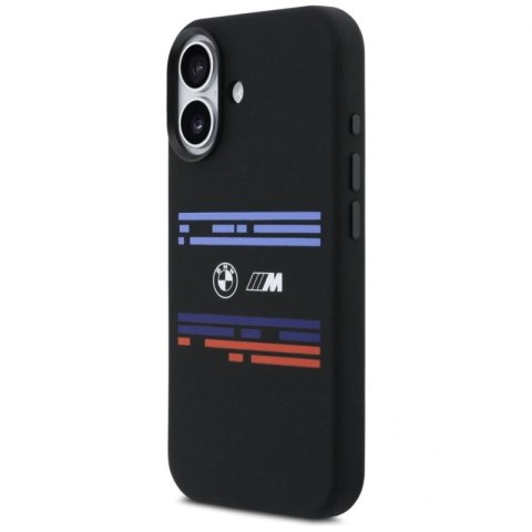Etui BMW M Silicon Horizontal Line MagSafe na iPhone 17 - czarne BMW