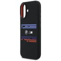 Etui BMW M Silicon Horizontal Line MagSafe na iPhone 17 - czarne BMW