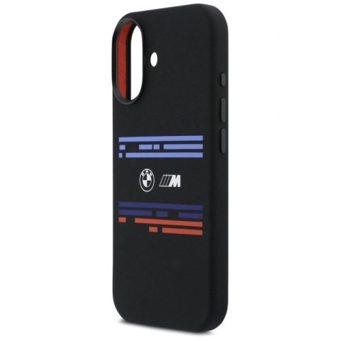 Etui BMW M Silicon Horizontal Line MagSafe na iPhone 17 - czarne BMW