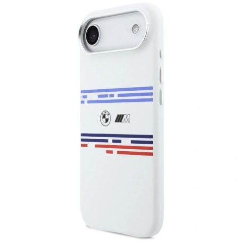 Etui BMW M Silicon Horizontal Line MagSafe na iPhone Air- białe BMW