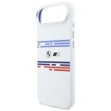 Etui BMW M Silicon Horizontal Line MagSafe na iPhone Air- białe BMW