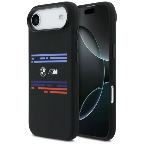 Etui BMW M Silicon Horizontal Line MagSafe na iPhone Air - czarne BMW