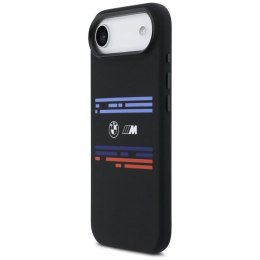 Etui BMW M Silicon Horizontal Line MagSafe na iPhone Air - czarne BMW