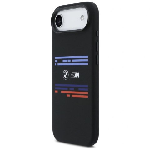 Etui BMW M Silicon Horizontal Line MagSafe na iPhone Air - czarne BMW