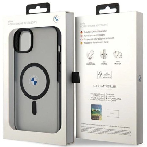 Etui BMW Signature MagSafe na iPhone 14 Plus/ 15 Plus - czarne BMW