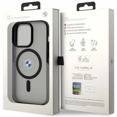 Etui BMW Signature MagSafe na iPhone 14 Pro - czarne BMW