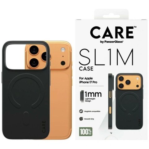 Etui CARE by PanzerGlass SL1M MagSafe na iPhone 17 Pro - czarne PanzerGlass