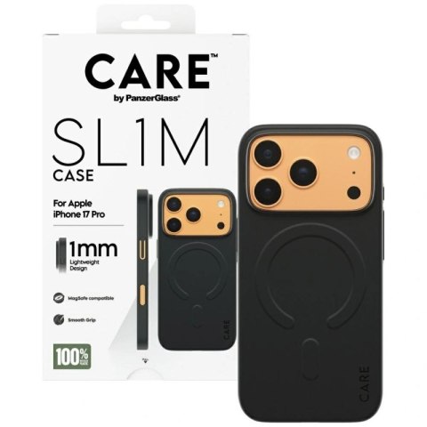 Etui CARE by PanzerGlass SL1M MagSafe na iPhone 17 Pro - czarne PanzerGlass