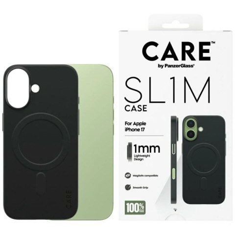 Etui CARE by PanzerGlass SL1M MagSafe na iPhone 17 - czarne PanzerGlass