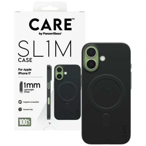 Etui CARE by PanzerGlass SL1M MagSafe na iPhone 17 - czarne PanzerGlass