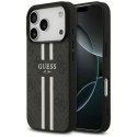 Etui Guess 4G Printed Stripes MagSafe na iPhone 17 Pro - czarne Guess