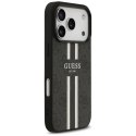 Etui Guess 4G Printed Stripes MagSafe na iPhone 17 Pro - czarne Guess
