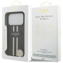 Etui Guess 4G Printed Stripes MagSafe na iPhone 17 Pro - czarne Guess