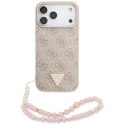 Etui Guess 4G Strap Triangle Logo MagSafe na iPhone 17 Pro Max - różowe Guess