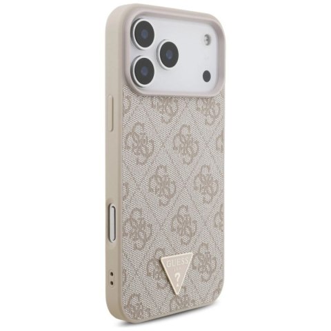 Etui Guess 4G Strap Triangle Logo MagSafe na iPhone 17 Pro Max - różowe Guess