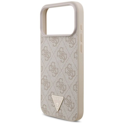 Etui Guess 4G Strap Triangle Logo MagSafe na iPhone 17 Pro Max - różowe Guess