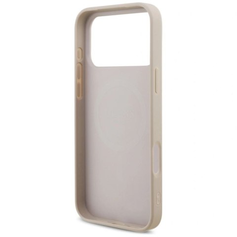 Etui Guess 4G Strap Triangle Logo MagSafe na iPhone 17 Pro Max - różowe Guess