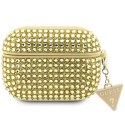 Etui Guess Rhinestone Triangle na AirPods Pro 2 (2022/2023) - złote Guess
