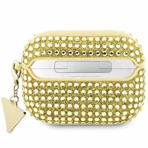 Etui Guess Rhinestone Triangle na AirPods Pro 2 (2022/2023) - złote Guess