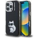 Etui Karl Lagerfeld IML Aquarelle Choupette & Logo na iPhone 16 Pro Max - czarne Karl Lagerfeld