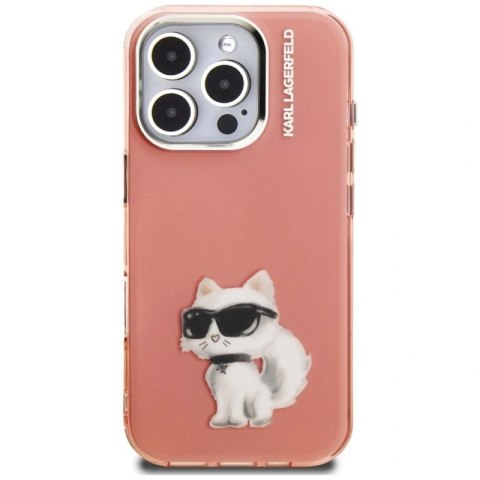Etui Karl Lagerfeld IML Aquarelle Choupette & Logo na iPhone 16 Pro - różowe Karl Lagerfeld