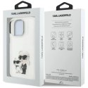 Etui Karl Lagerfeld IML Aquarelle Karl & Choupette & Logo na iPhone 16 Pro - białe Karl Lagerfeld