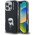 Etui Karl Lagerfeld IML Aquarelle Karl & Logo na iPhone 16 Pro - czarne Karl Lagerfeld