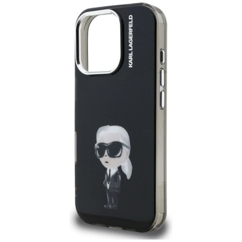 Etui Karl Lagerfeld IML Aquarelle Karl & Logo na iPhone 16 Pro - czarne Karl Lagerfeld