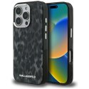 Etui Karl Lagerfeld IML Leopard Pattern MagSafe na iPhone 16 Pro - czarne Karl Lagerfeld