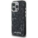 Etui Karl Lagerfeld IML Leopard Pattern MagSafe na iPhone 16 Pro - czarne Karl Lagerfeld