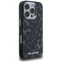 Etui Karl Lagerfeld IML Leopard Pattern MagSafe na iPhone 16 Pro - czarne Karl Lagerfeld