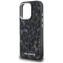 Etui Karl Lagerfeld IML Leopard Pattern MagSafe na iPhone 16 Pro - czarne Karl Lagerfeld