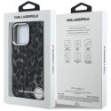 Etui Karl Lagerfeld IML Leopard Pattern MagSafe na iPhone 16 Pro - czarne Karl Lagerfeld