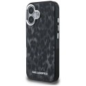 Etui Karl Lagerfeld IML Leopard Pattern MagSafe na iPhone 16 - czarne Karl Lagerfeld