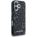 Etui Karl Lagerfeld IML Leopard Pattern MagSafe na iPhone 16 - czarne Karl Lagerfeld