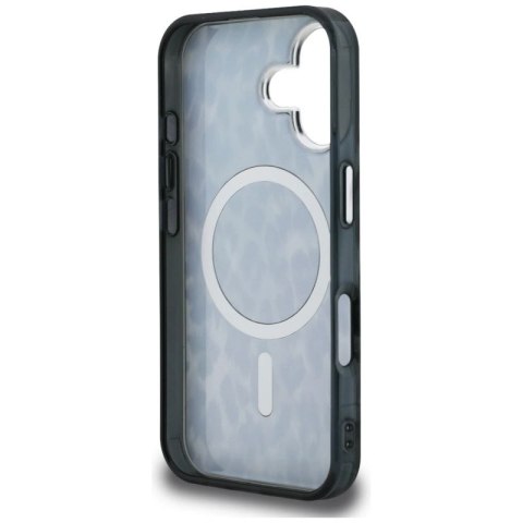 Etui Karl Lagerfeld IML Leopard Pattern MagSafe na iPhone 16 - czarne Karl Lagerfeld